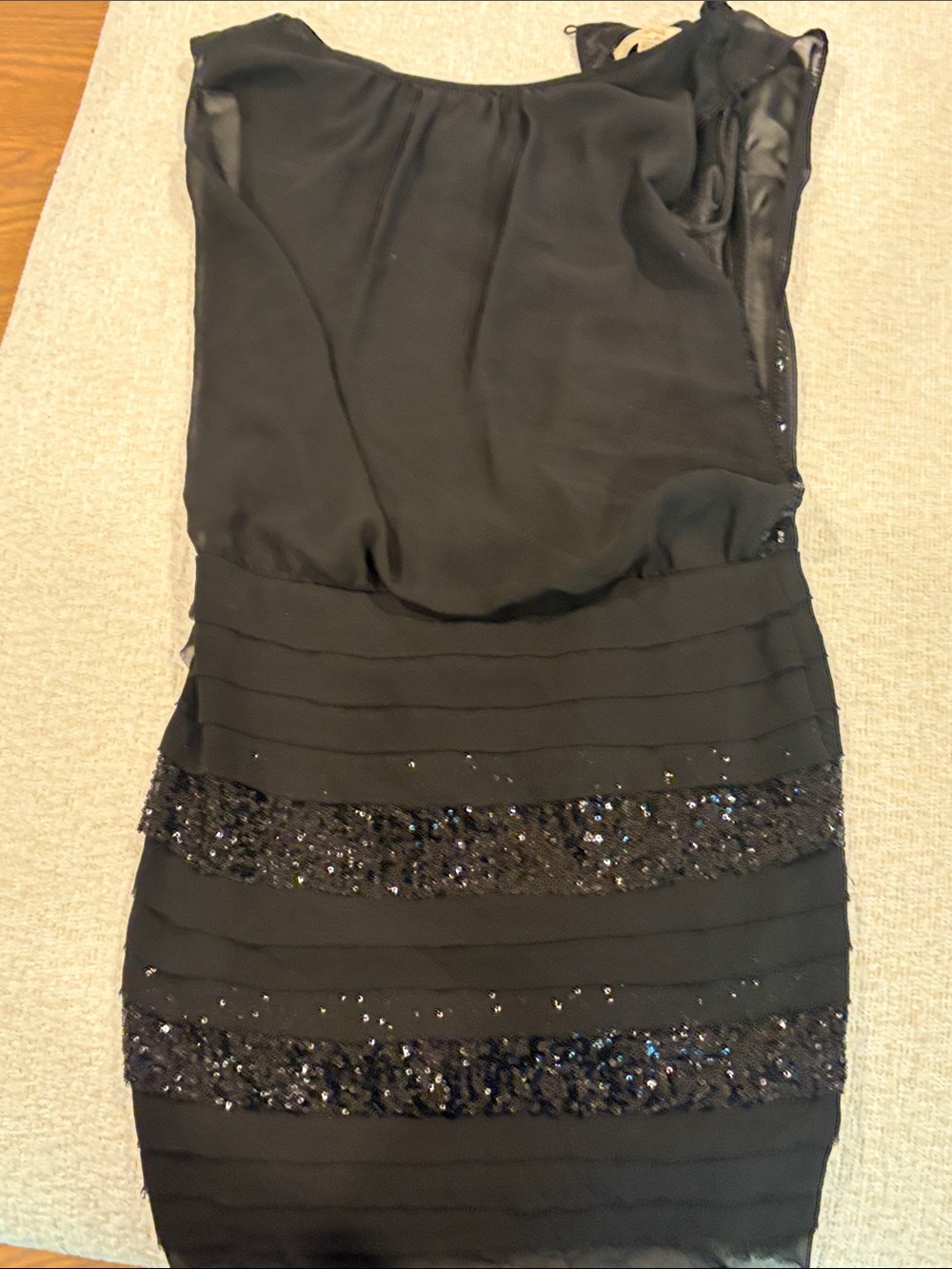 Aiden Black Sequin Band Mini Dress